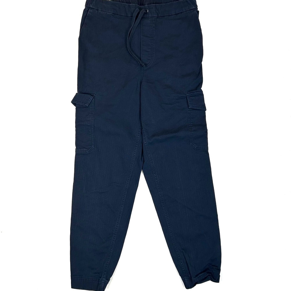 Duluth Trading Co Womens Navy Blue Cargo Jogger Pants Size 10 Regular Drawstring